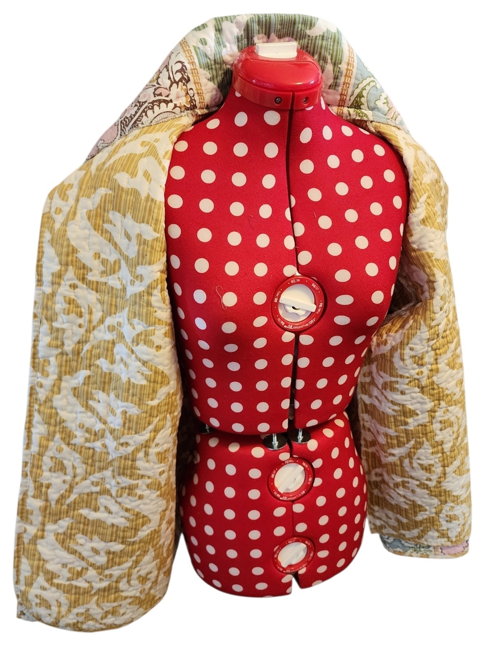 Repurpose Quilted Coat Jacket Paisley Pastel Floral Homemade Spring Fall Upcycle - Picture 8 of 8